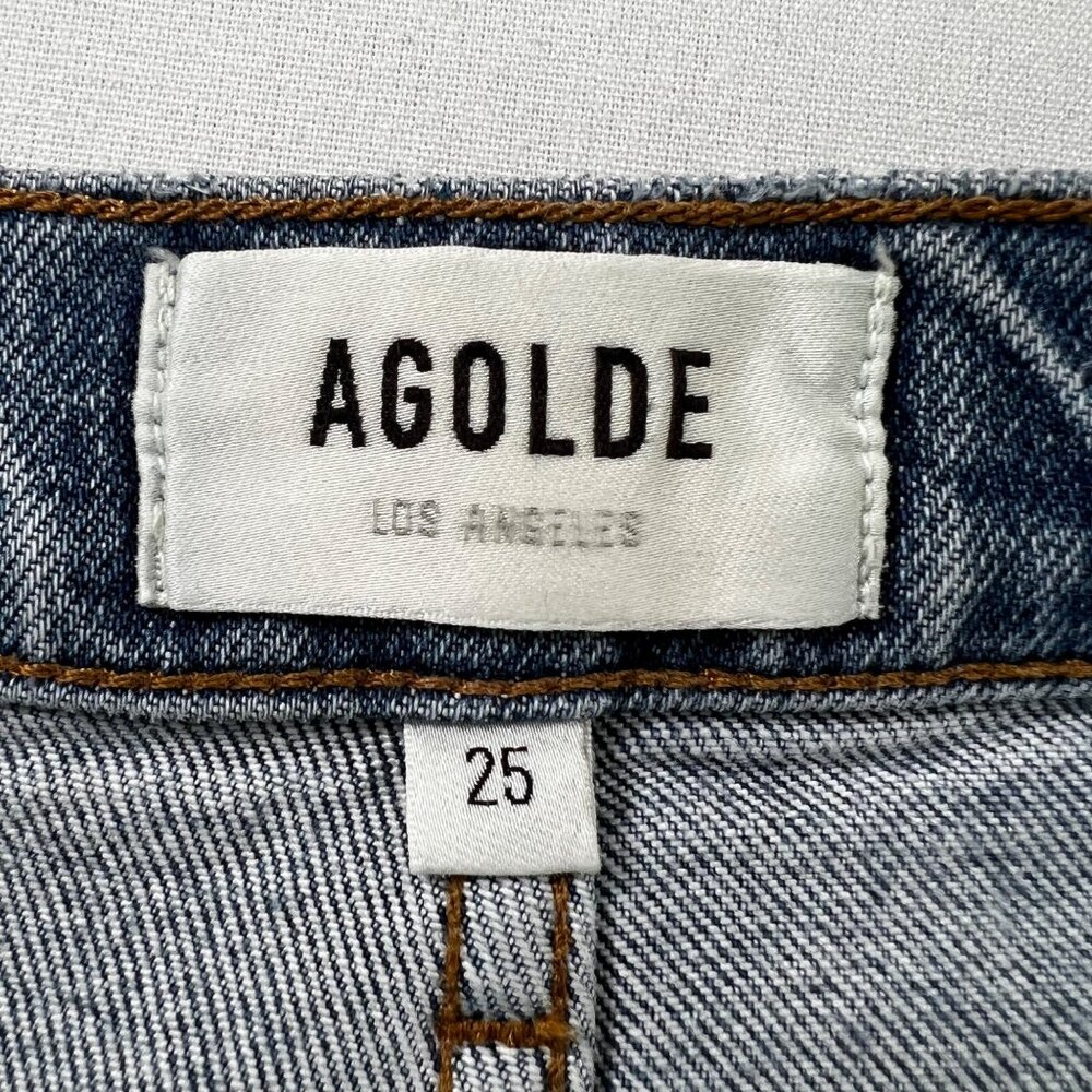 AGOLDE Riley High Rise Straight Crop Jeans in Whiplash Size 25 - Picture 6 of 13